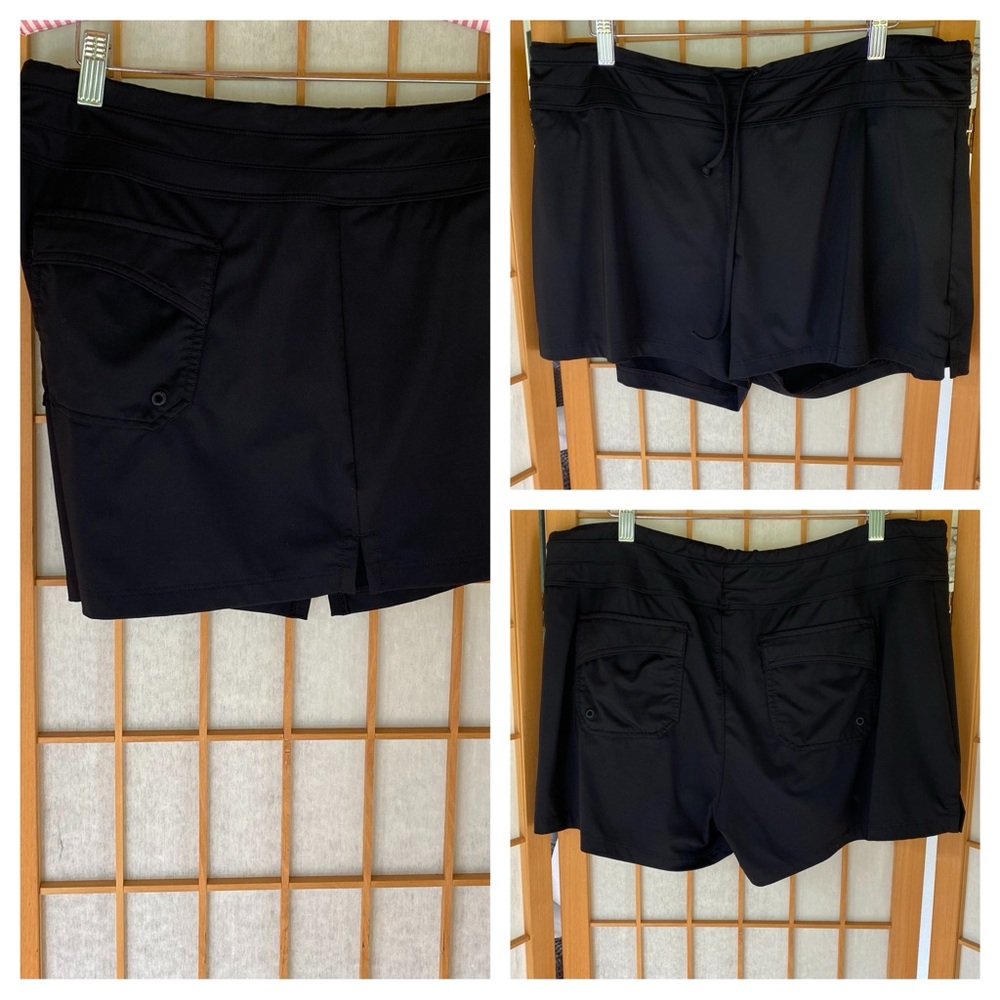 Athleta Black Athletic Activewear Shorts SZ XL